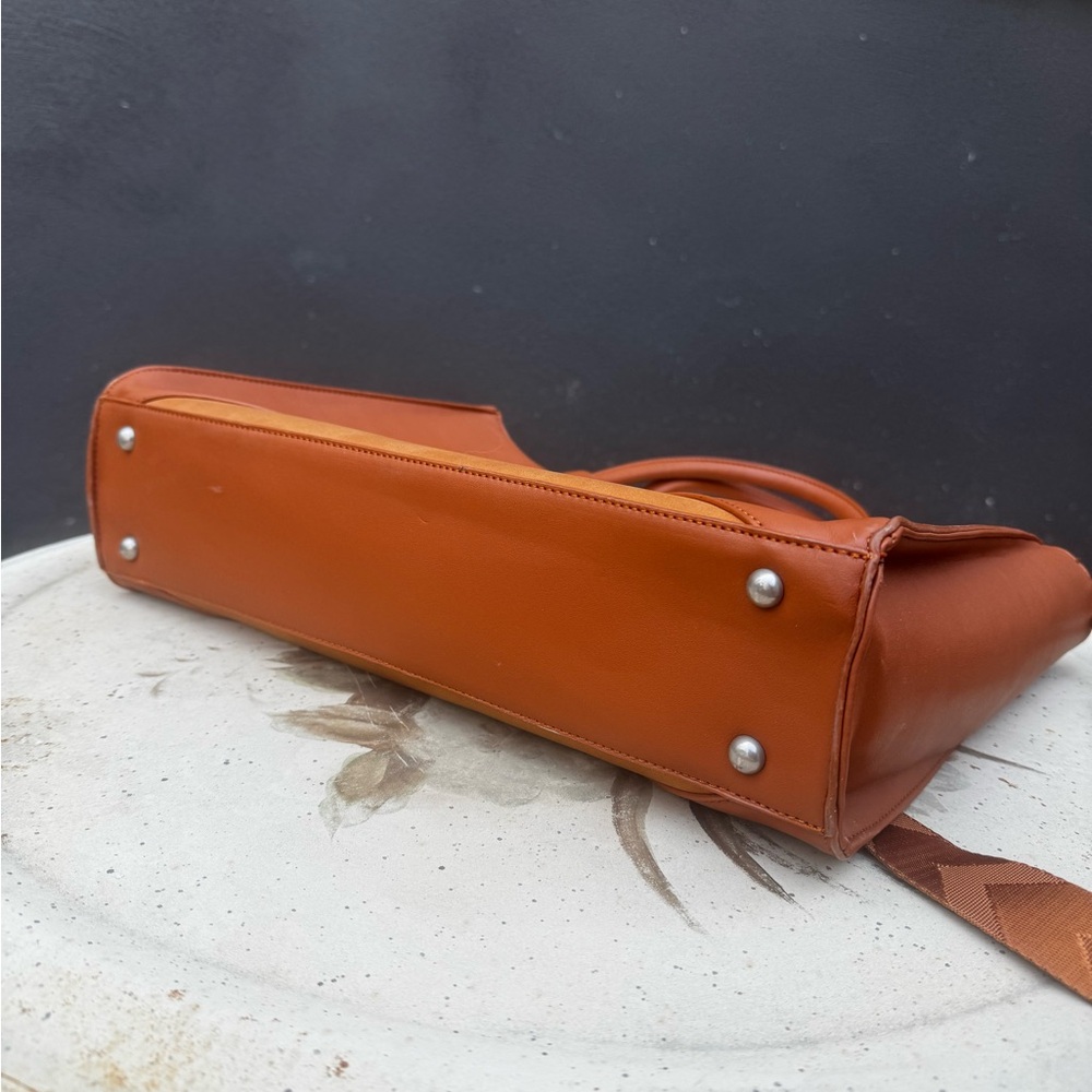 Pixie Mood Two-Tone Cognac Brown Satchel - Picture 7 of 9